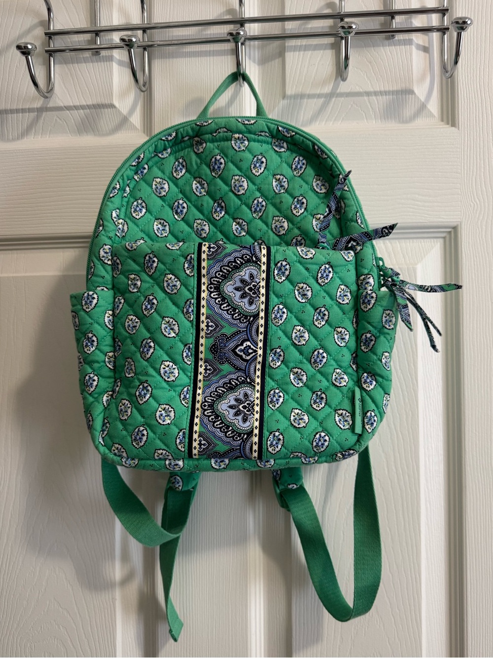 Vera Bradley Small Backpack in Green Garden Leaf- Retired!